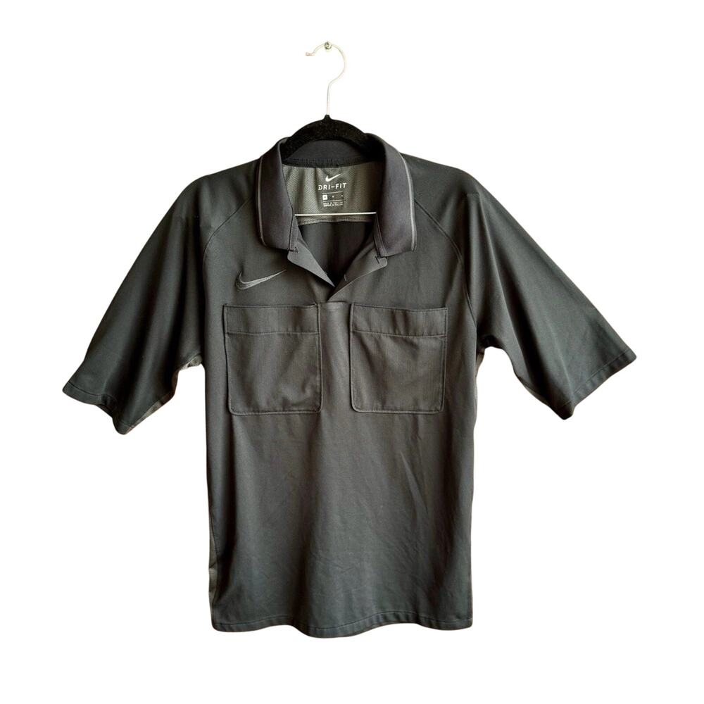 Nike Dri-FIT Referee Jersey Polo Shirt Black Men’s Medium AA0735-010 Sports